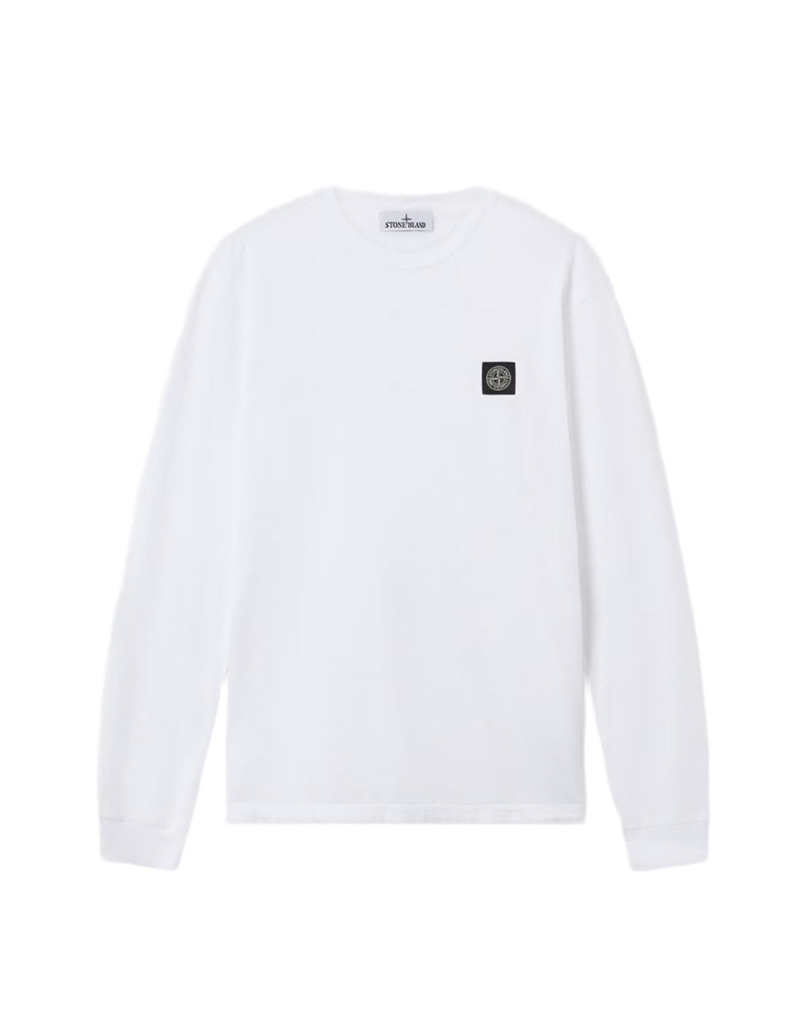 Stone Island 2100031 60/2 COTTON JERSEY Long Sleeve White