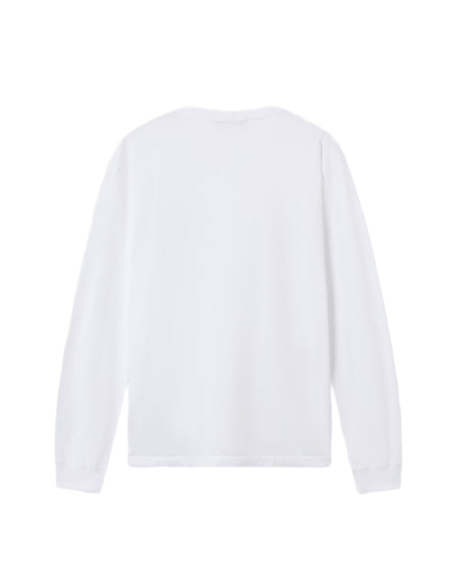Stone Island 2100031 60/2 COTTON JERSEY Long Sleeve White