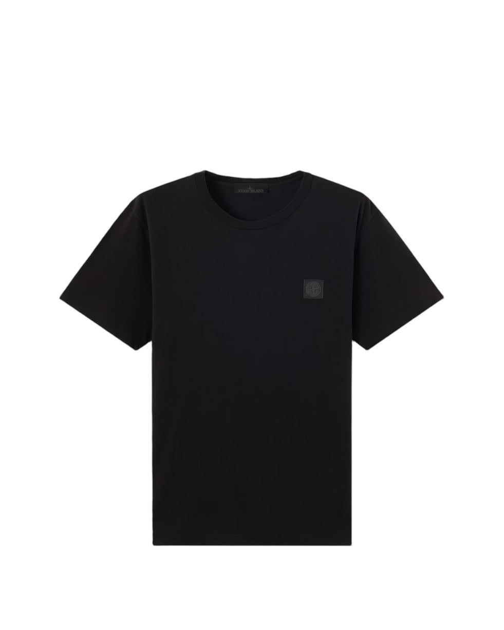 Stone Island 2100035 ORGANIC COTTON JERSEY CREPE_S.I. GHOST T-shirt Black