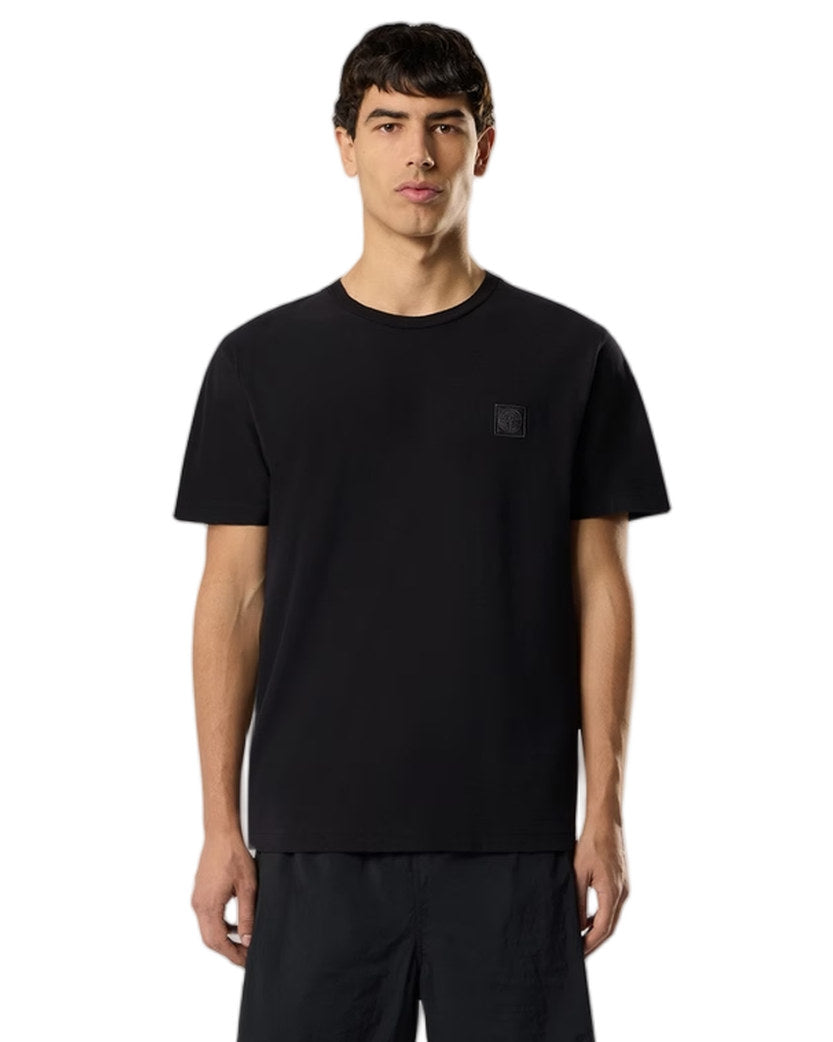 Stone Island 2100035 ORGANIC COTTON JERSEY CREPE_S.I. GHOST T-shirt Black