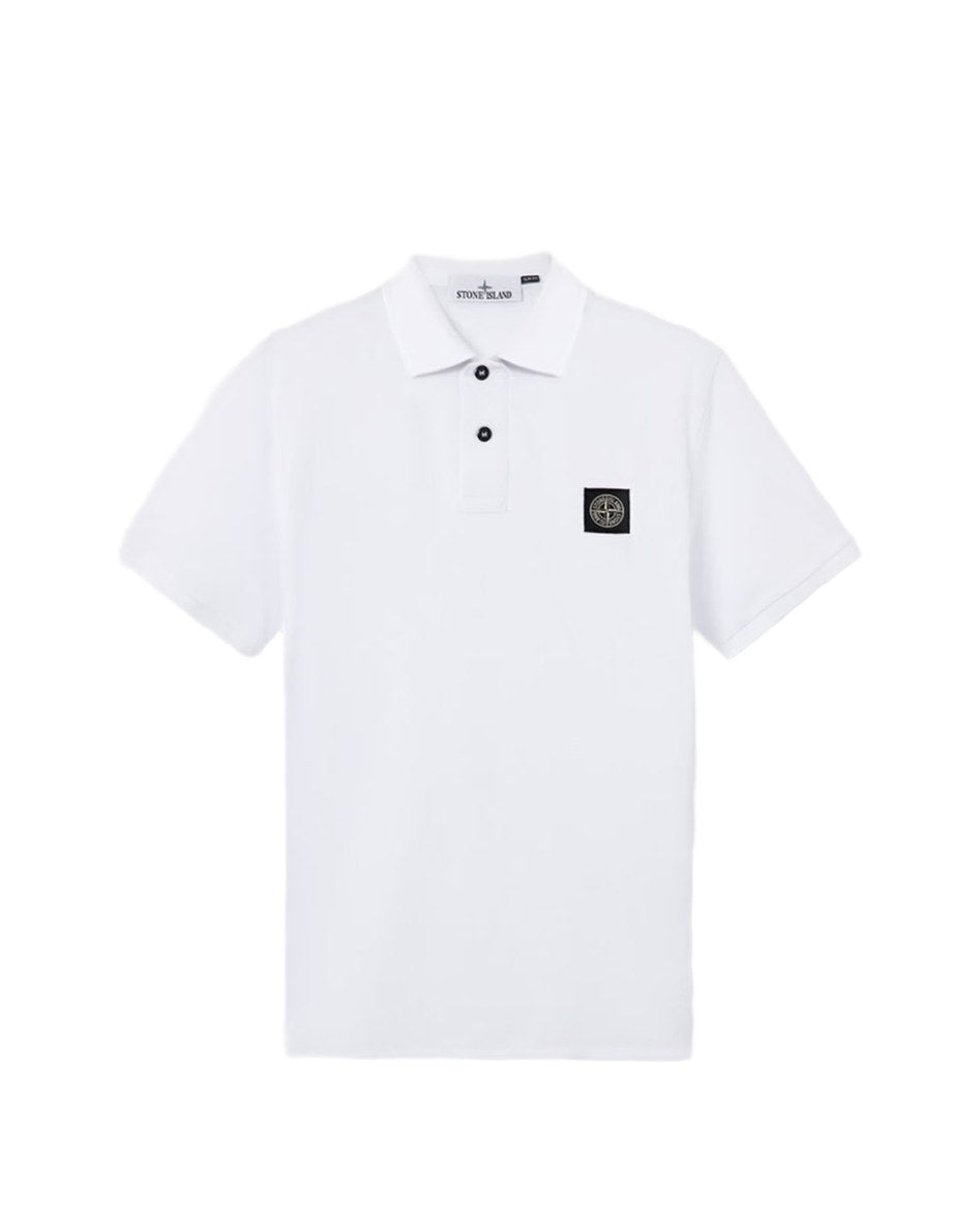 Stone Island 2200008 ORGANIC COTTON PIQUE Polo T-Shirt White