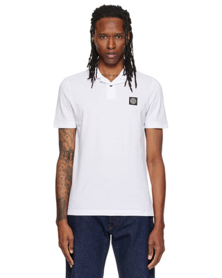 Stone Island 2200008 ORGANIC COTTON PIQUE Polo T-Shirt White