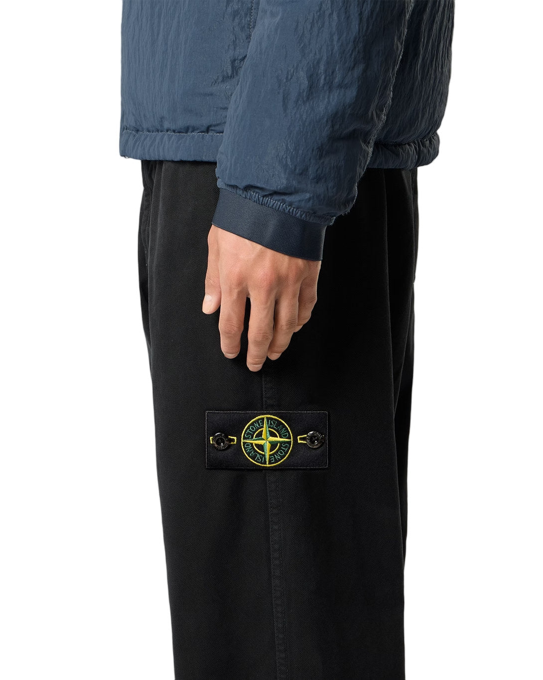 Stone Island 3100014 ORGANIC PANAMA COTTON 'OLD' EFFECT Pants Black