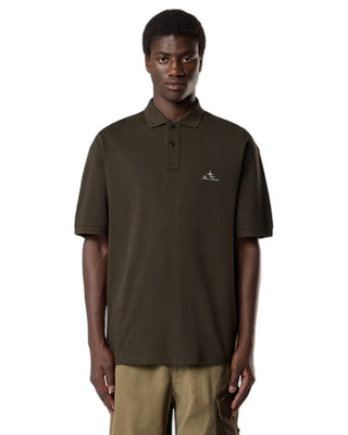 Stone Island 2200002 50/2 ORGANIC COTTON PIQUE Polo Military Green