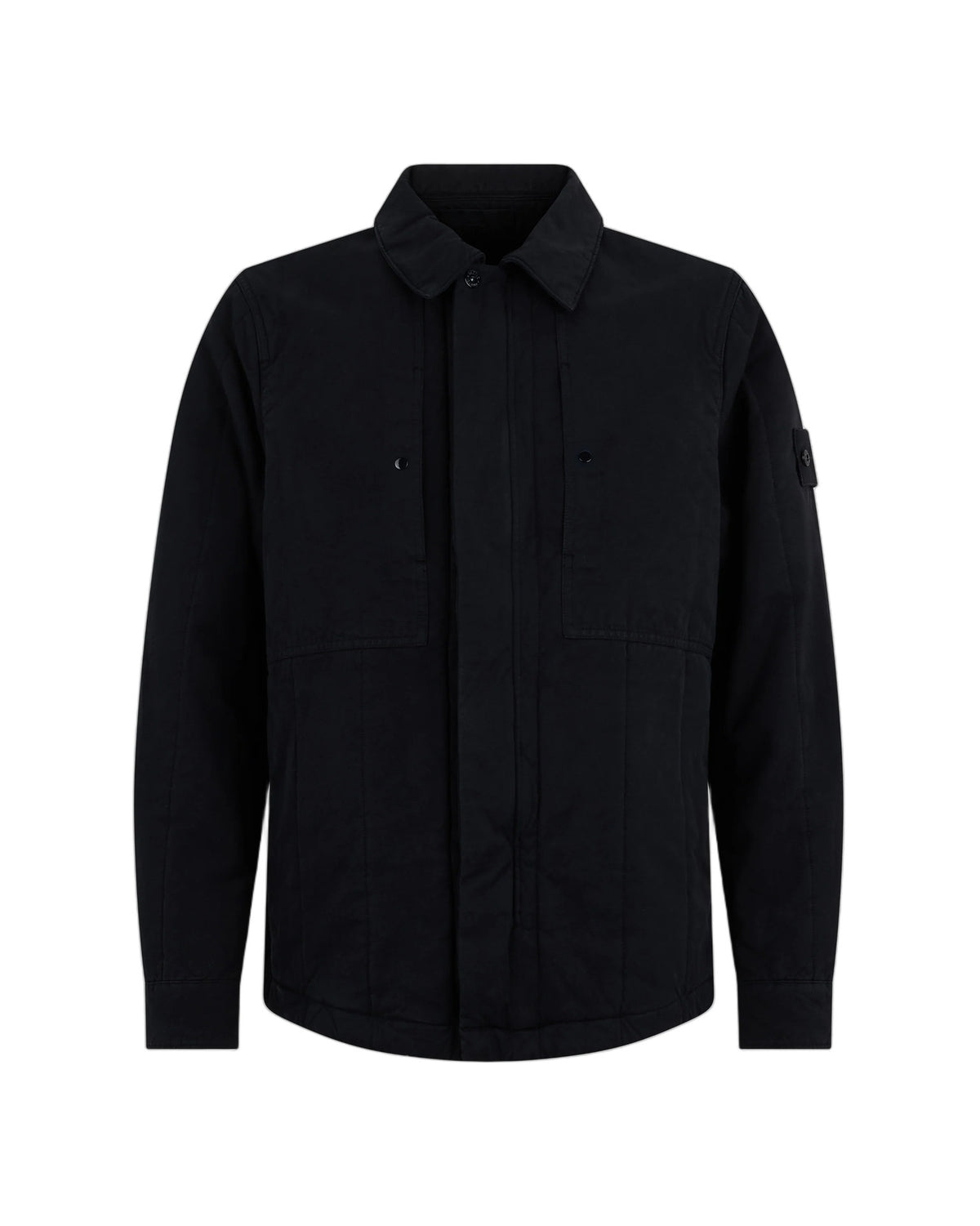 Stone Island 4100038 Cotton Linen Ghost Jacket Black