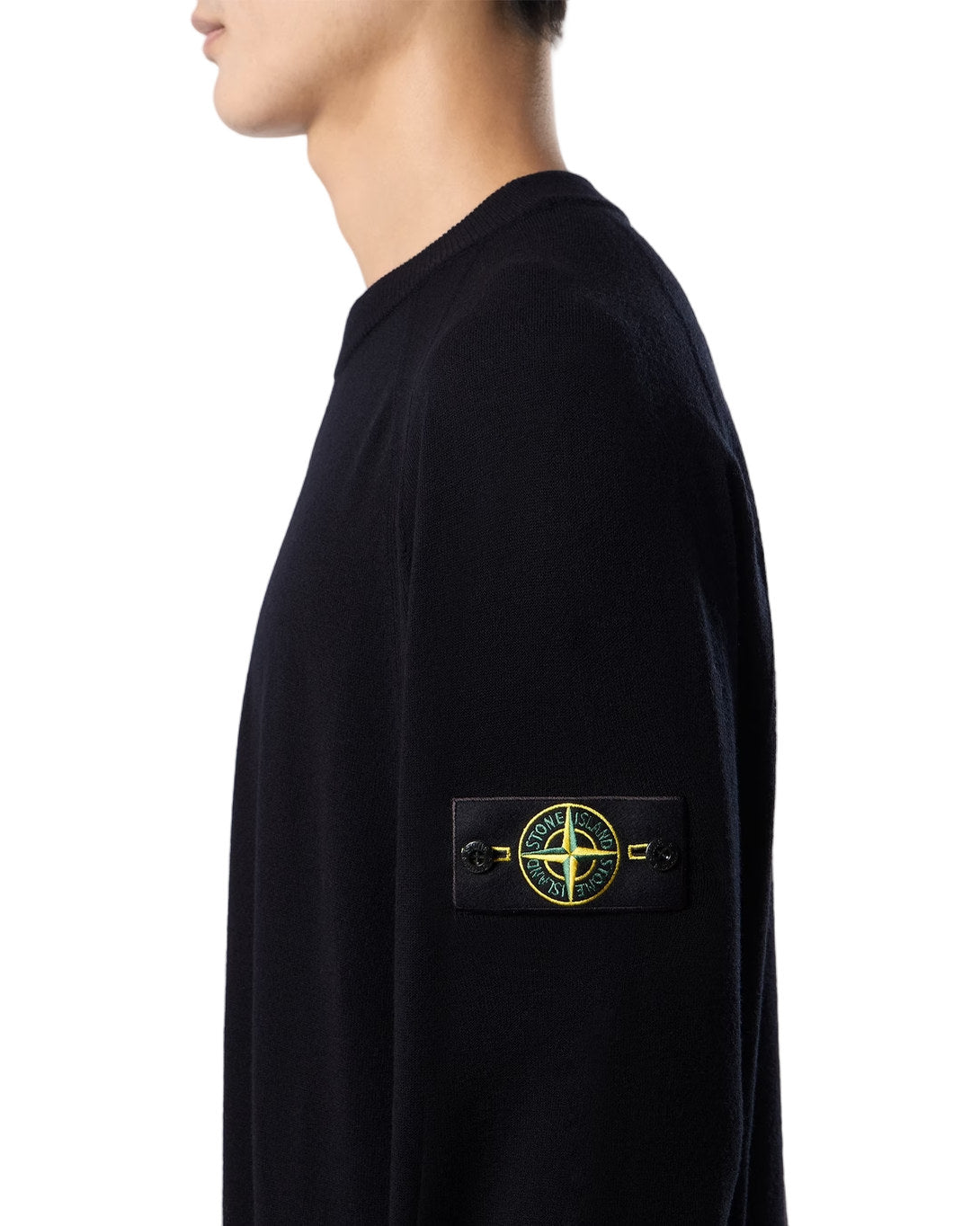 Stone Island 5100007 Stretch RWS Wool Jumper Black