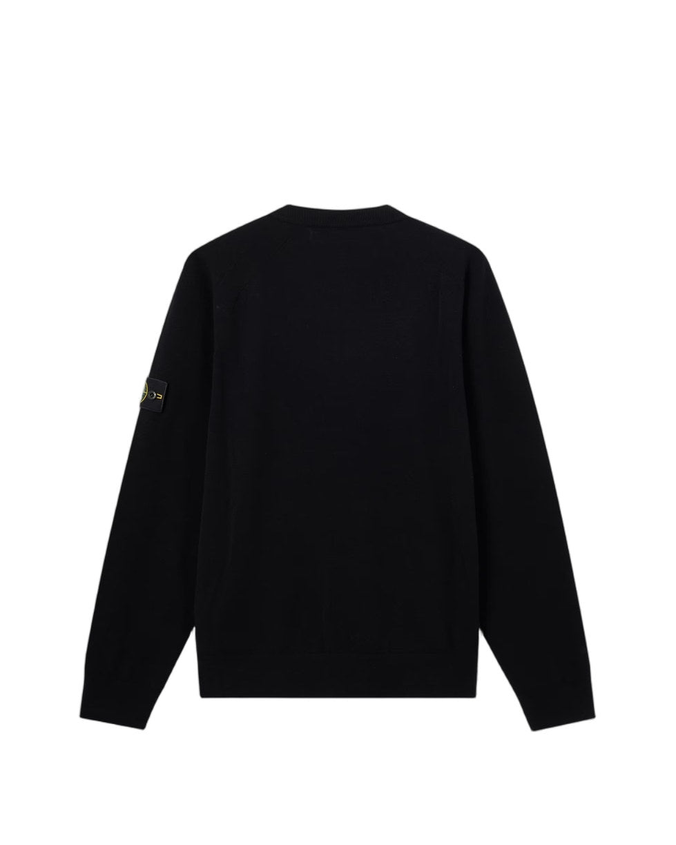 Stone Island 5100007 Stretch RWS Wool Jumper Black