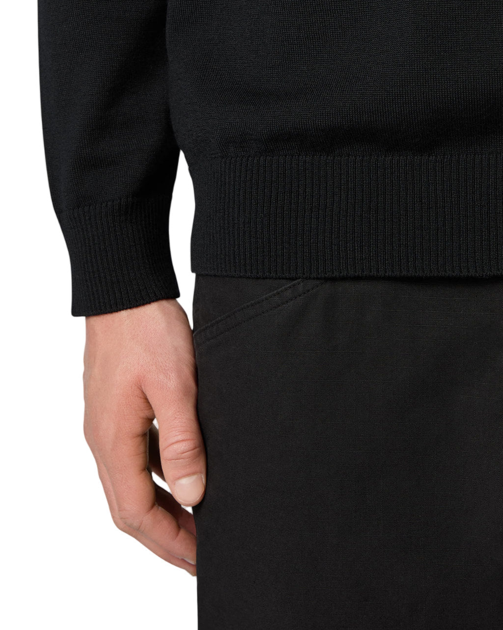 Stone Island 5100025 LIGHT RWS PURE WOOL Sweater Black