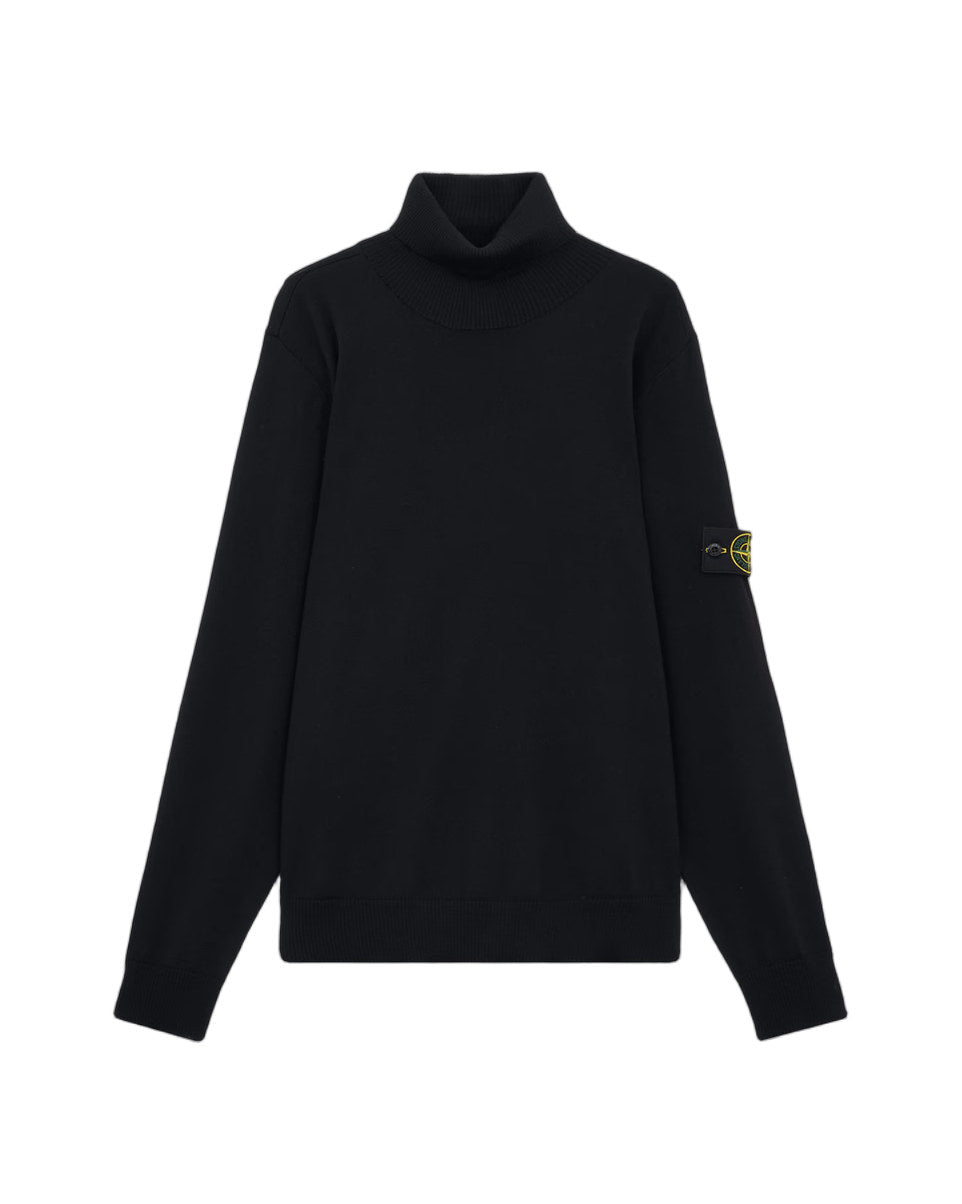 Stone Island 5100025 LIGHT RWS PURE WOOL Sweater Black