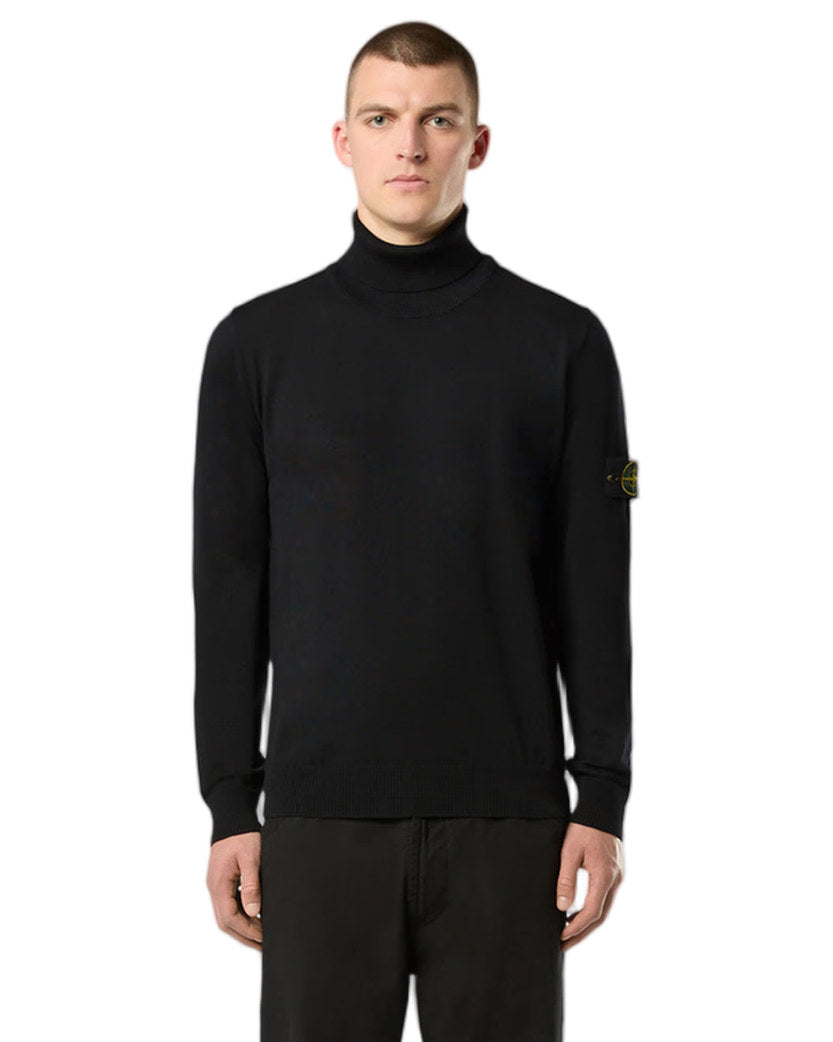 Stone Island 5100025 LIGHT RWS PURE WOOL Sweater Black