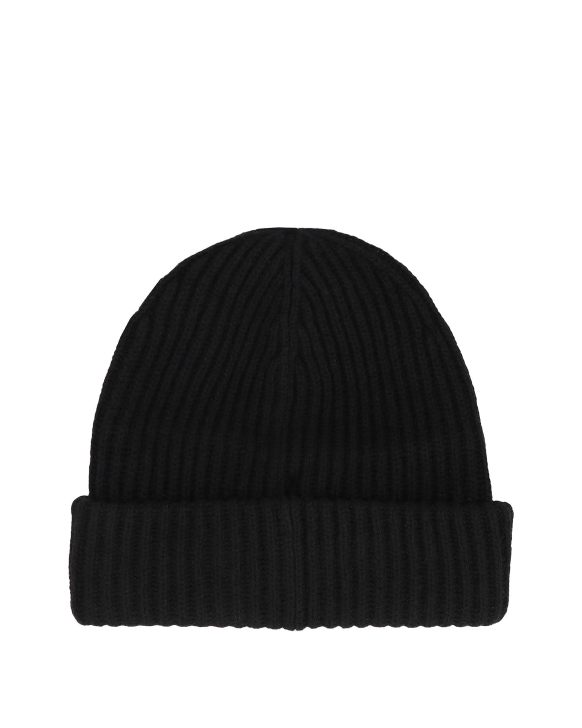 Ganni Ribbed Knit Beanie Black