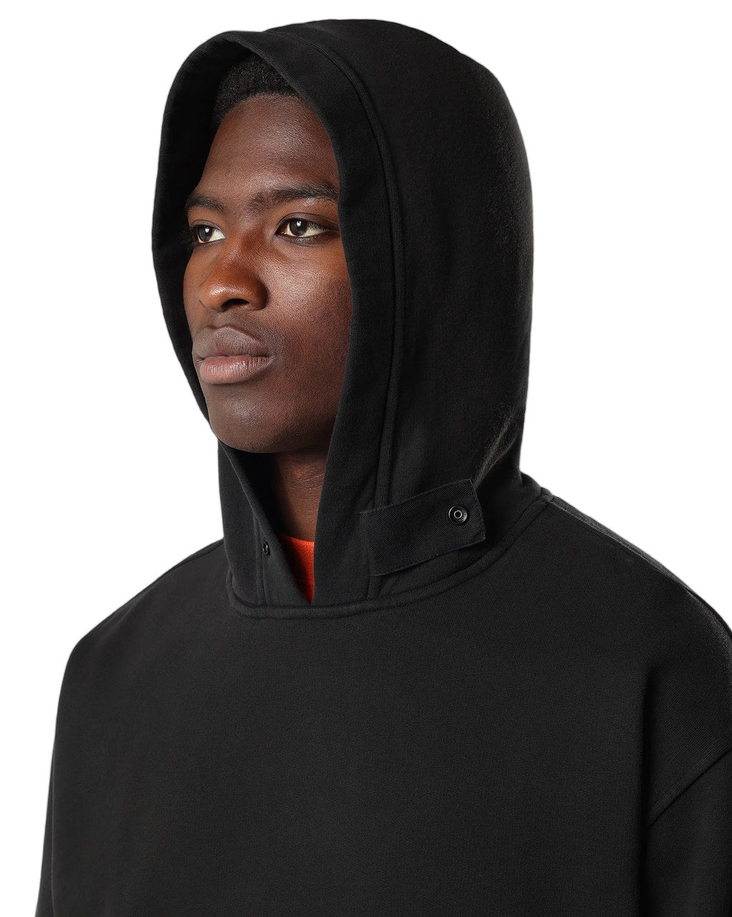Stone Island 6100023 BRUSHED ORGANIC COTTON FLEECE Hoodie Black