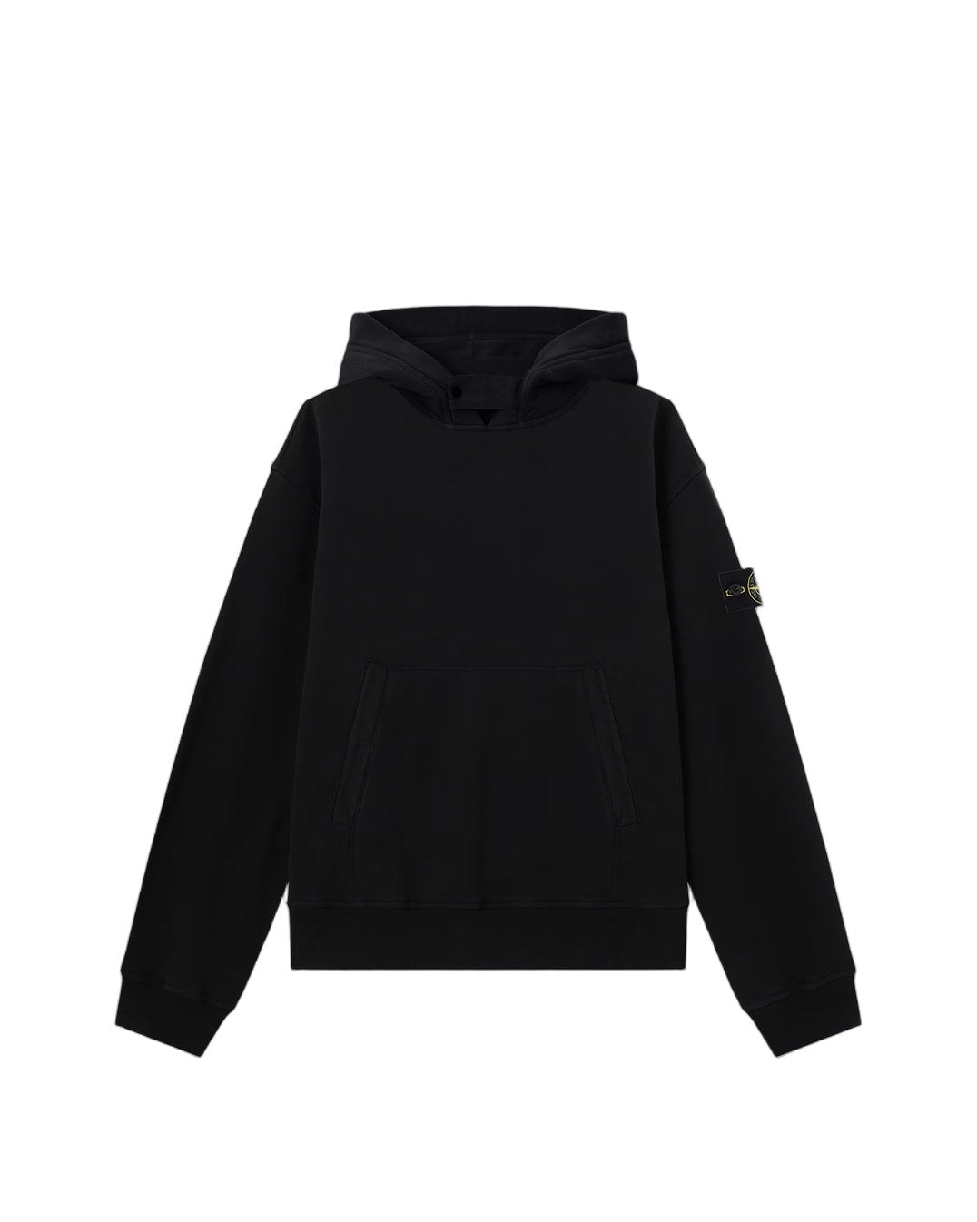 Stone Island 6100023 BRUSHED ORGANIC COTTON FLEECE Hoodie Black