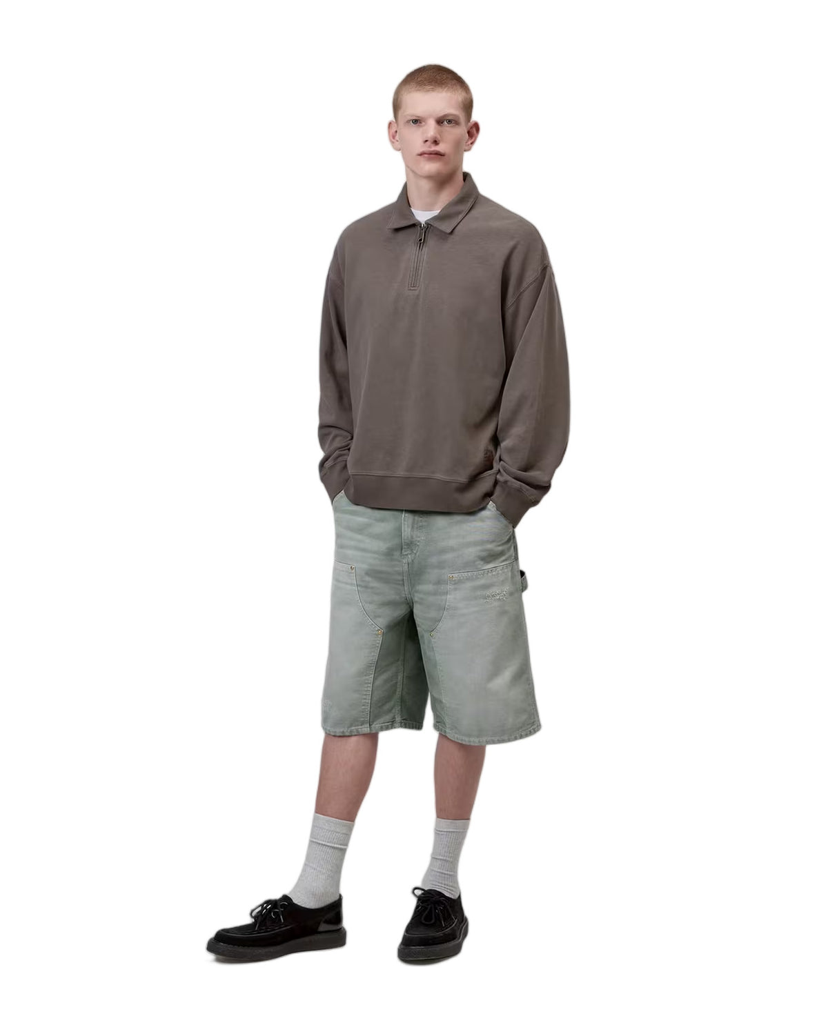 Carhartt WIP Harper Polo in Heavy Cotton Jersey Tobacco