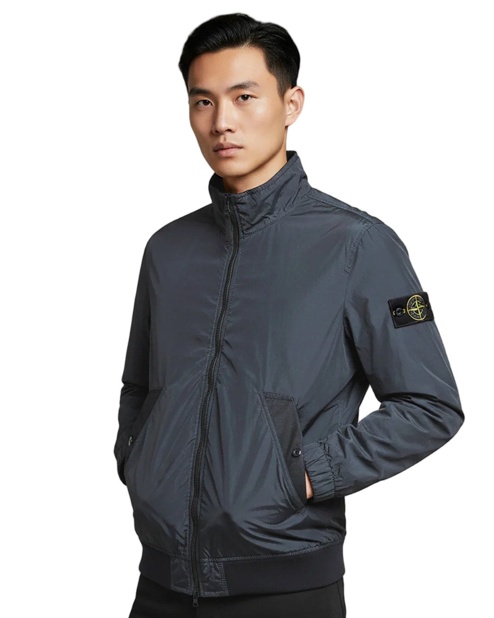 Stone Island 410002 Crinkle Reps NY Jacket Navy Blue