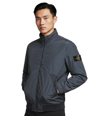Stone Island 410002 Crinkle Reps NY Jacket Navy Blue
