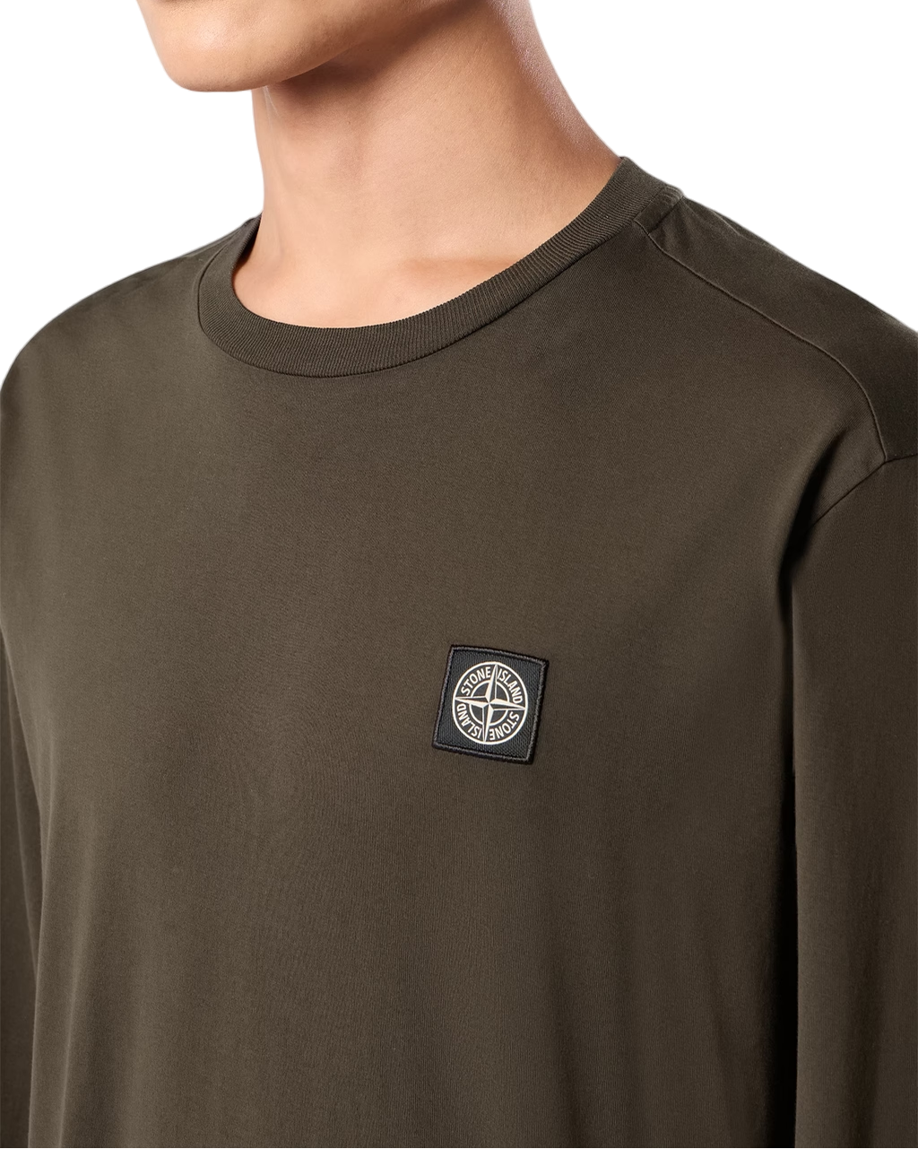 Stone Island 2100031 60/2 COTTON JERSEY Long Sleeve Coal Grey
