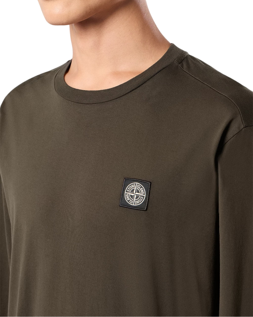 Stone Island 2100031 60/2 COTTON JERSEY Long Sleeve Coal Grey
