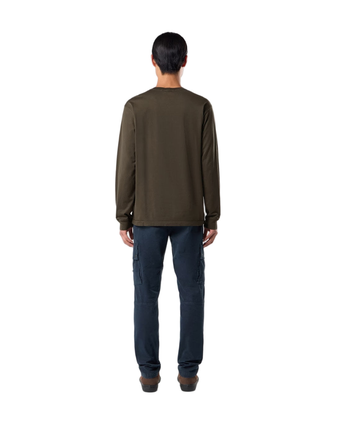 Stone Island 2100031 60/2 COTTON JERSEY Long Sleeve Coal Grey