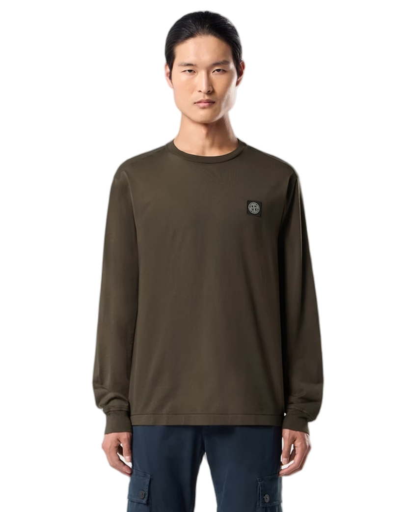 Stone Island 2100031 60/2 COTTON JERSEY Long Sleeve Coal Grey