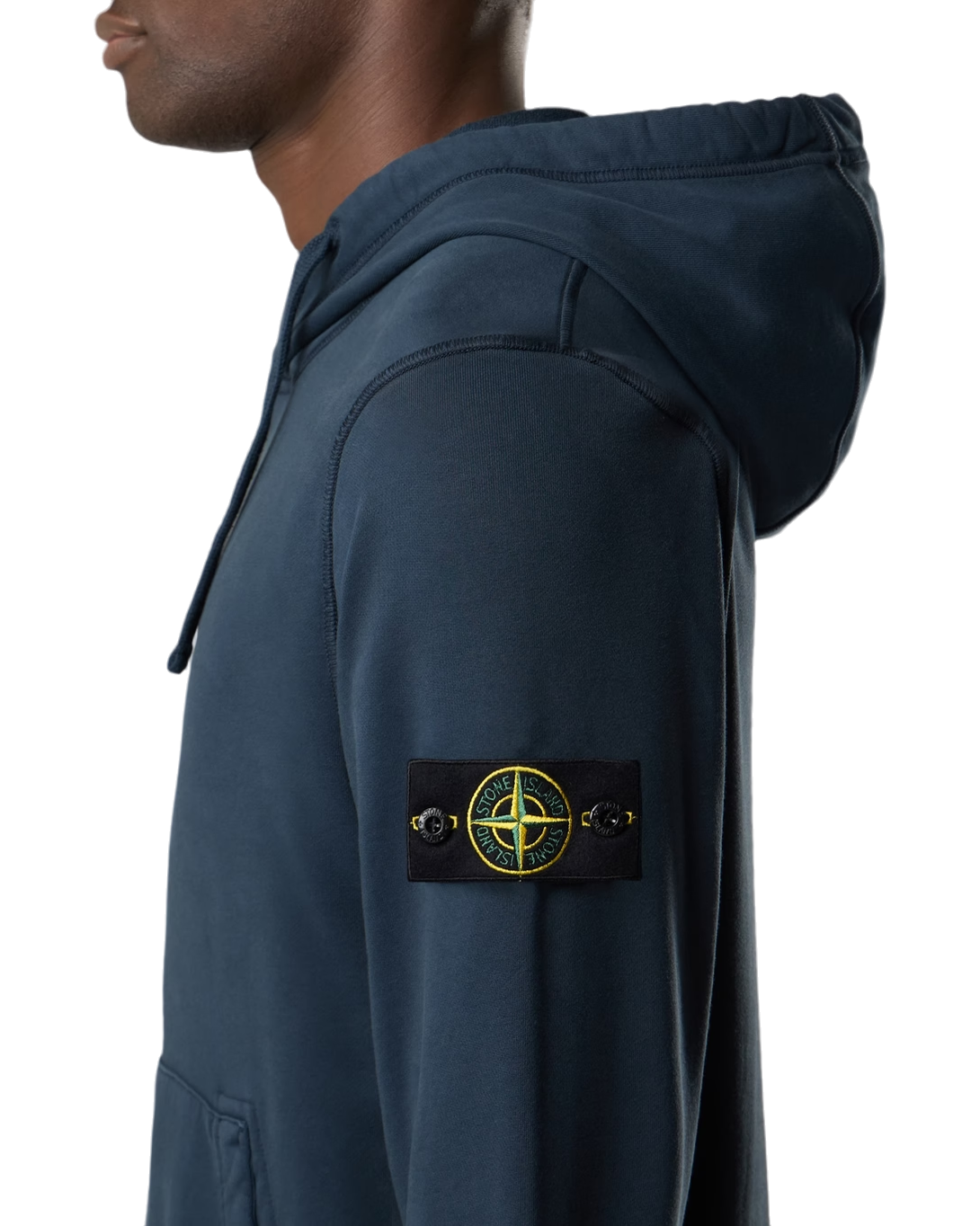 Stone Island 6100062 ORGANIC COTTON FLEECE Hoodie Navy Blue