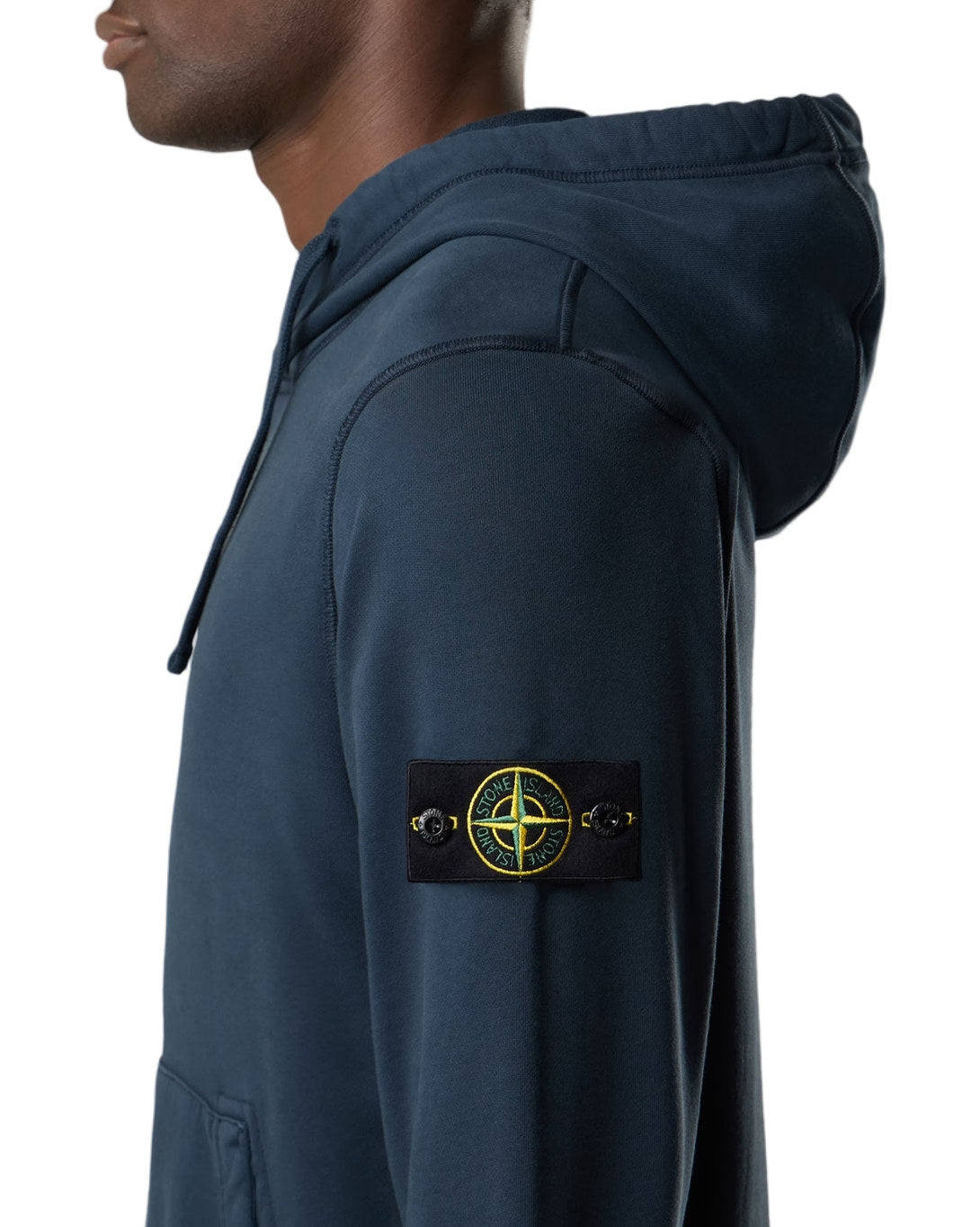 Stone Island 6100062 ORGANIC COTTON FLEECE Hoodie Navy Blue