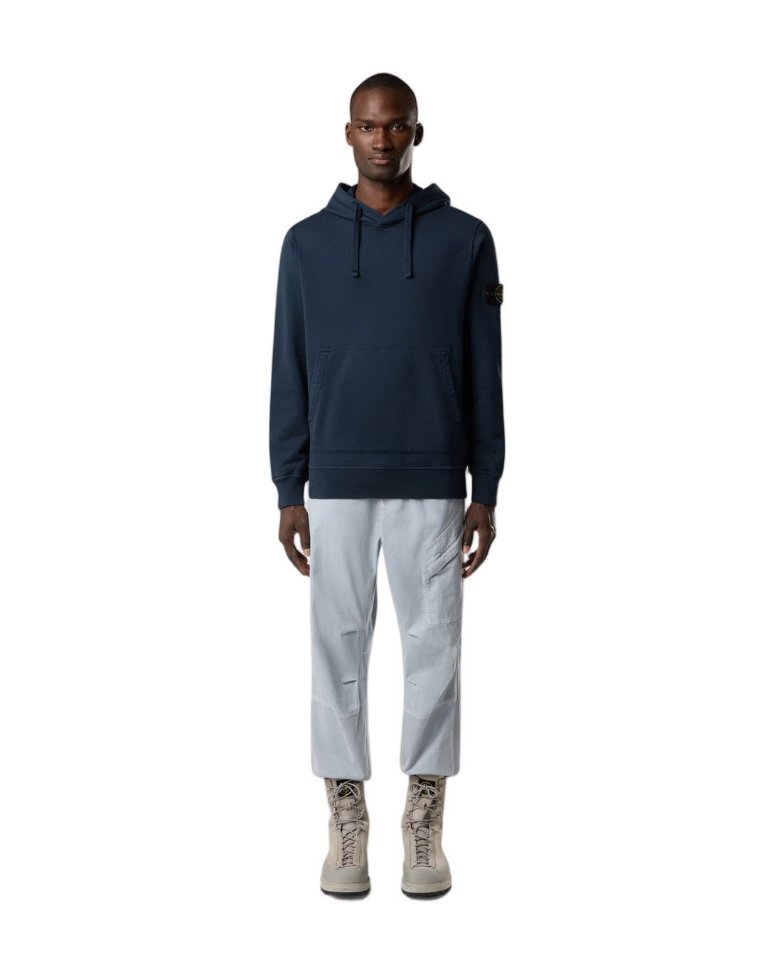 Stone Island 6100062 ORGANIC COTTON FLEECE Hoodie Navy Blue
