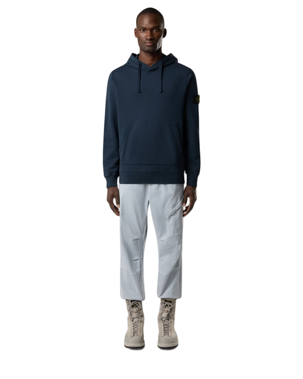 Stone Island 6100062 ORGANIC COTTON FLEECE Hoodie Navy Blue