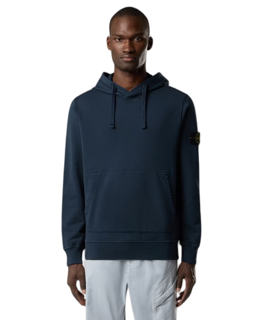 Stone Island 6100062 ORGANIC COTTON FLEECE Hoodie Navy Blue