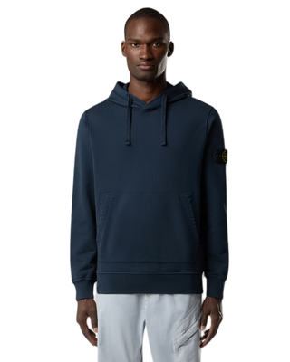 Stone Island 6100062 ORGANIC COTTON FLEECE Hoodie Navy Blue