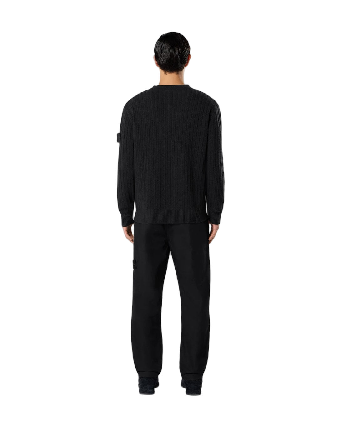 Stone Island 5100051 WOOL CASHMERE_S.I. GHOST Jumper Black