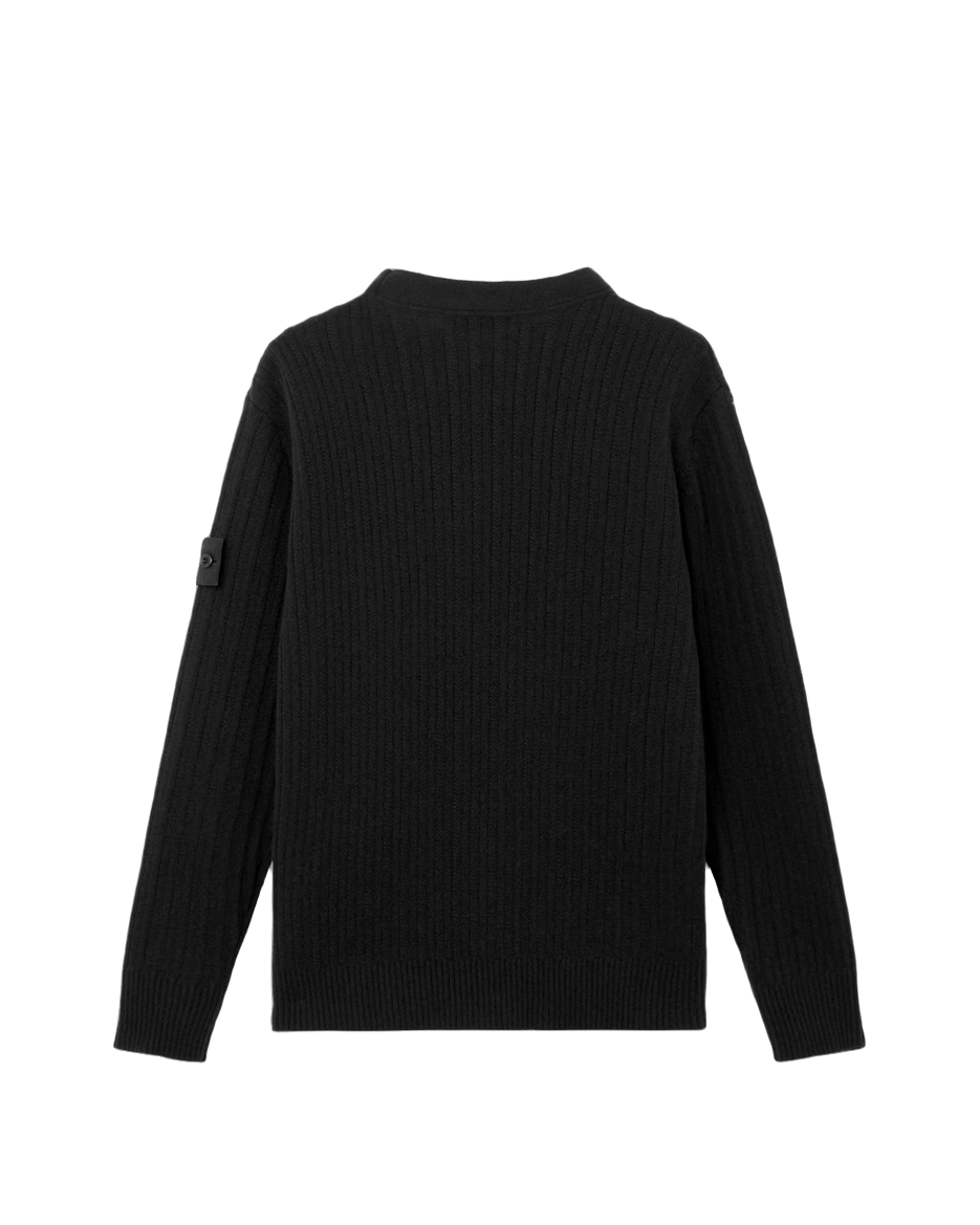 Stone Island 5100051 WOOL CASHMERE_S.I. GHOST Jumper Black