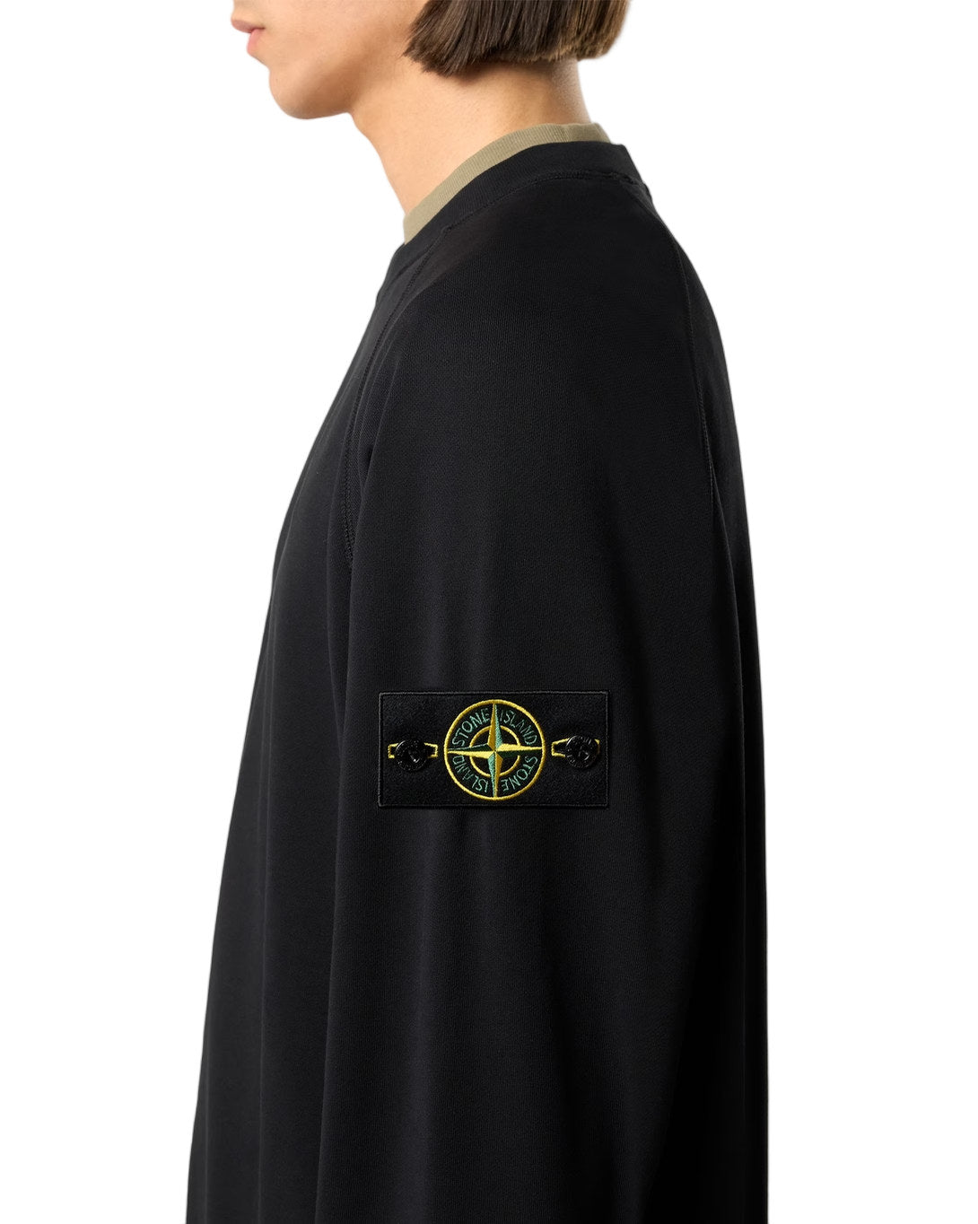 Stone Island 6100008 ORGANIC COTTON FLEECE Sweatshirt Black