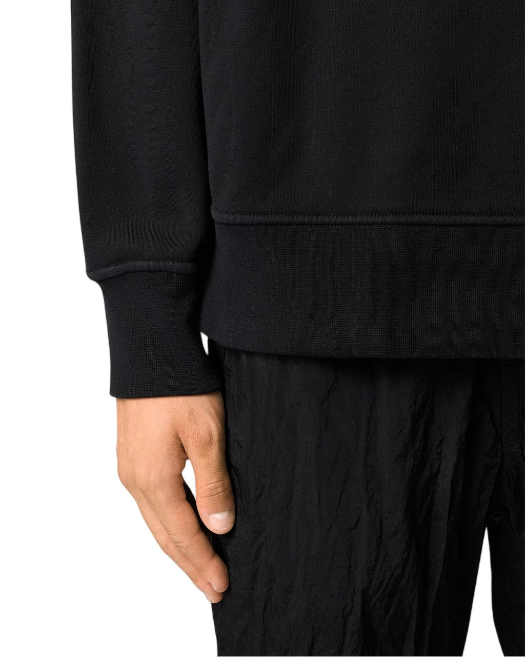 Stone Island 6100008 ORGANIC COTTON FLEECE Sweatshirt Black
