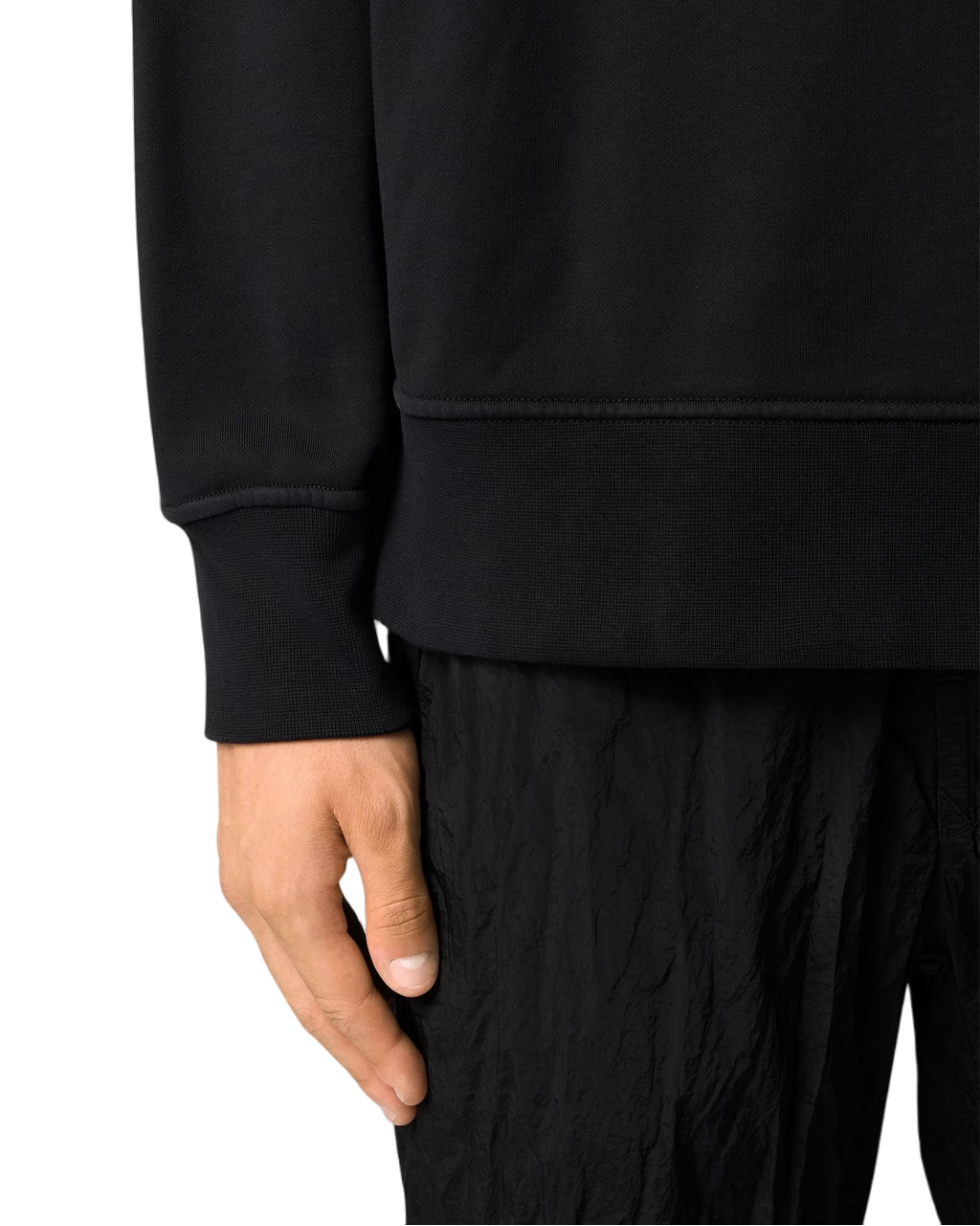 Stone Island 6100008 ORGANIC COTTON FLEECE Sweatshirt Black