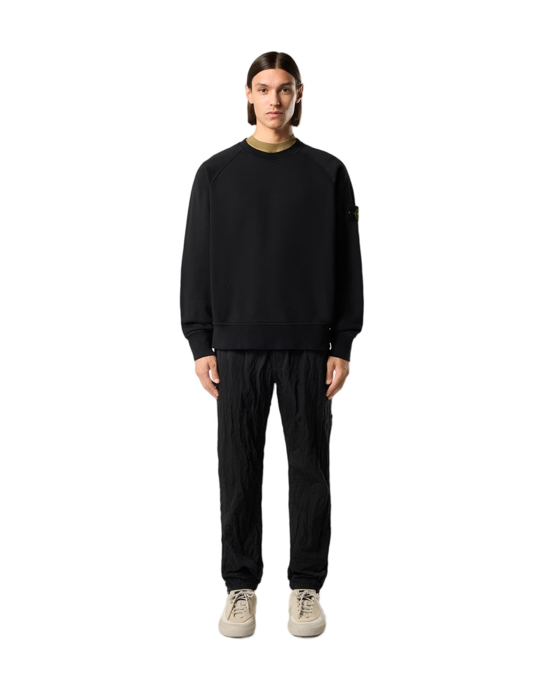 Stone Island 6100008 ORGANIC COTTON FLEECE Sweatshirt Black