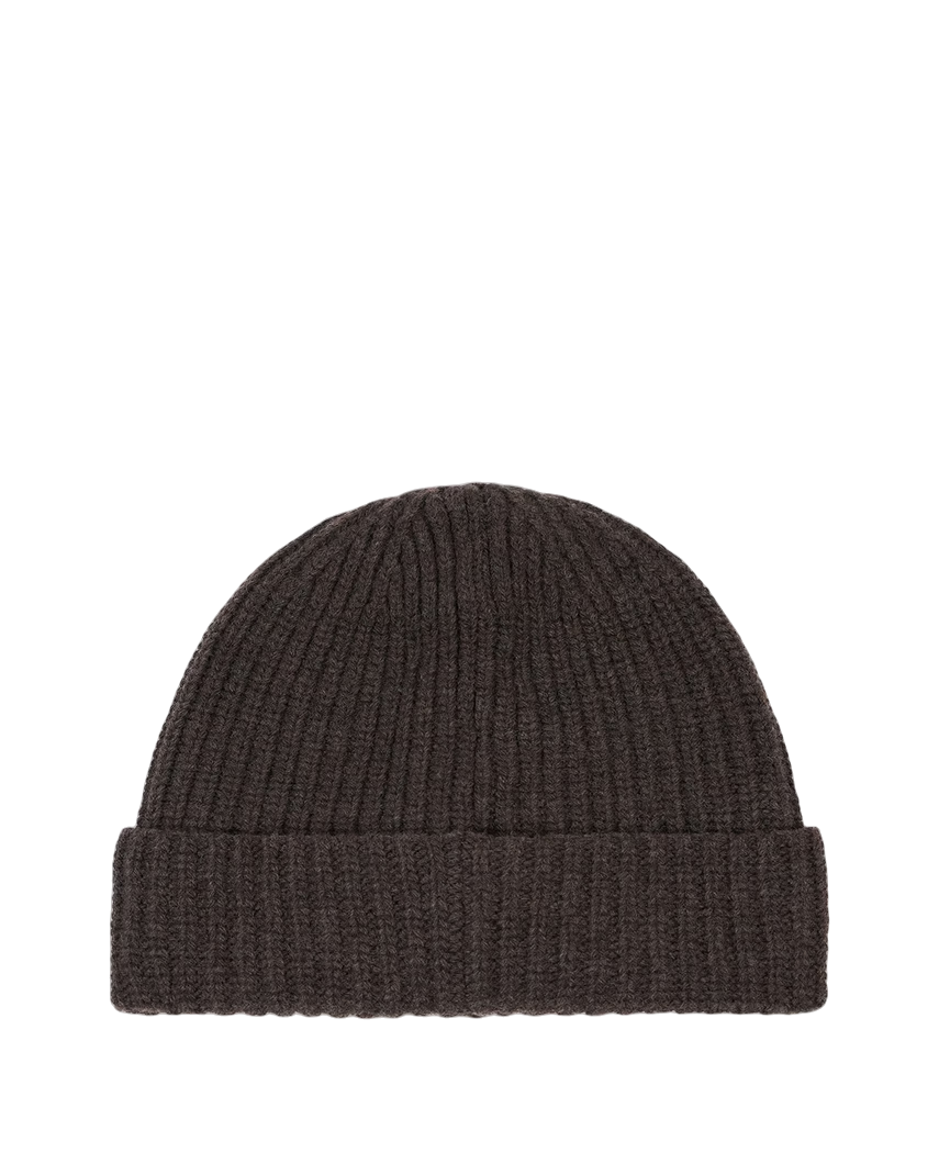 Stone Island N100012 LIGHT RWS GEELONG WOOL Compass Patch Beanie Lead Grey Melange