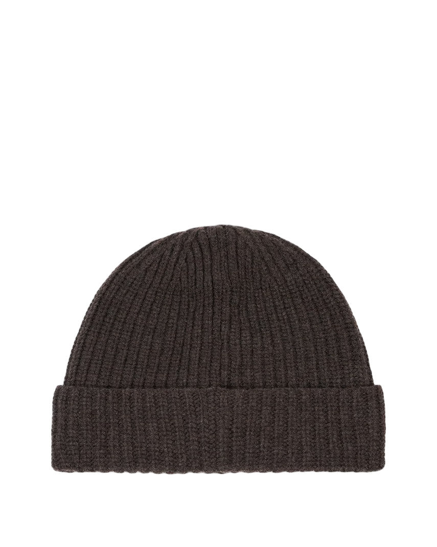 Stone Island N100012 LIGHT RWS GEELONG WOOL Compass Patch Beanie Lead Grey Melange
