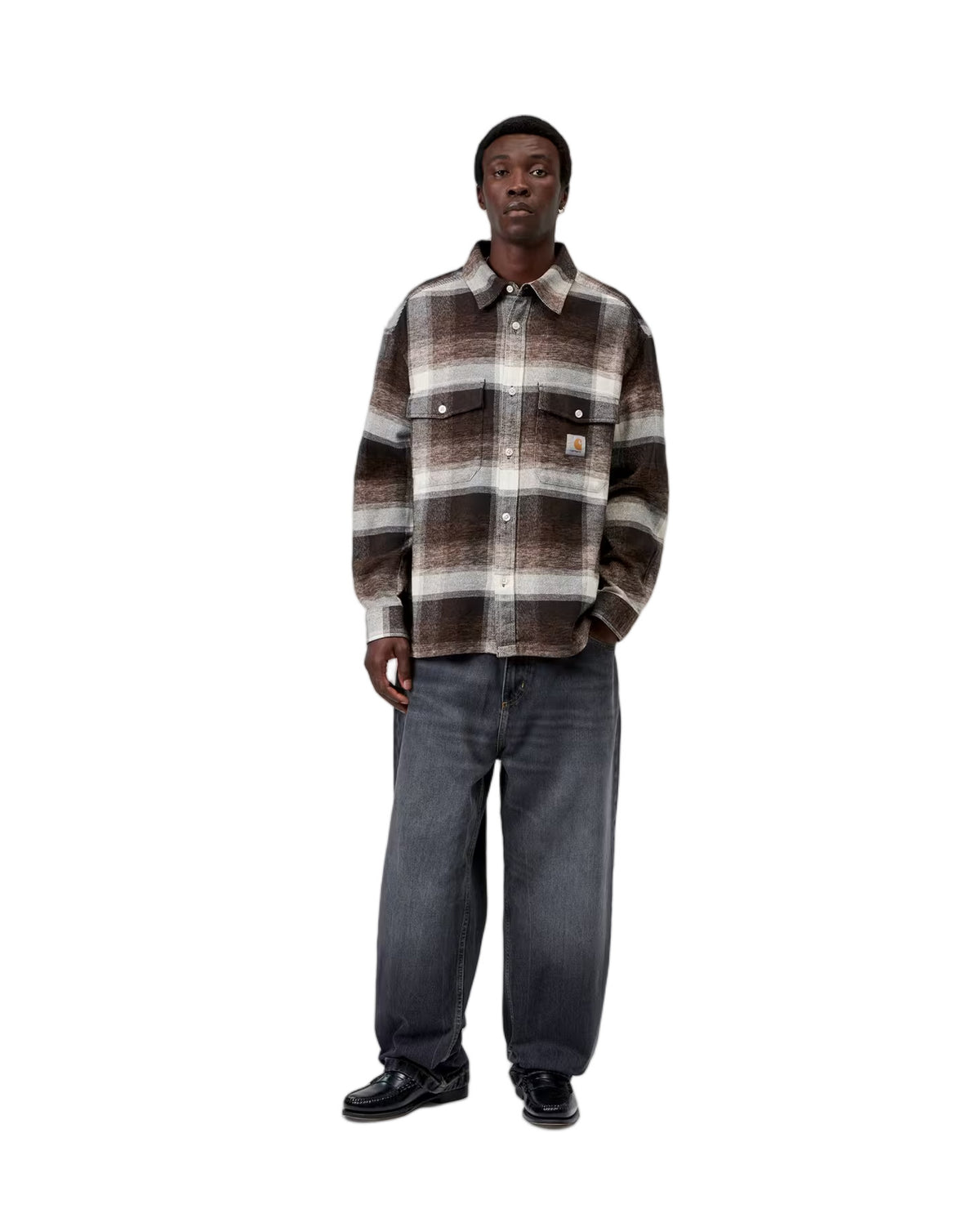 Carhartt WIP L/S Esterson Shirt Check Tobacco