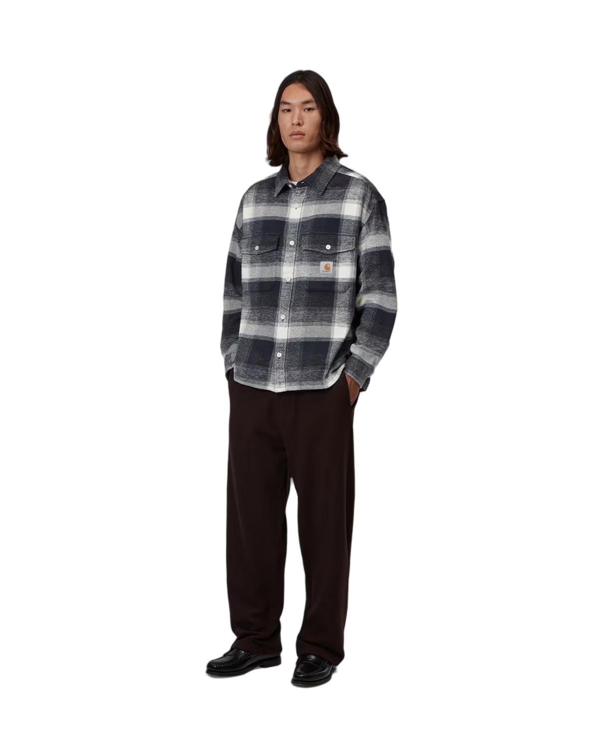 Carhartt WIP L/S Esterson Shirt Check Dark Navy