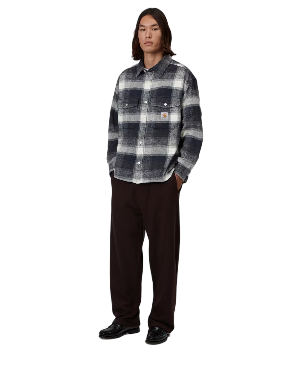 Carhartt WIP L/S Esterson Shirt Check Dark Navy