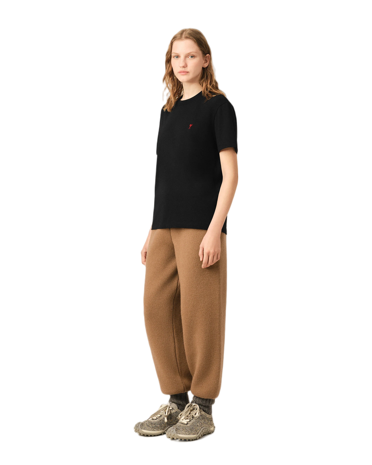 Ami Paris Cotton Ami de Coeur T-Shirt Black