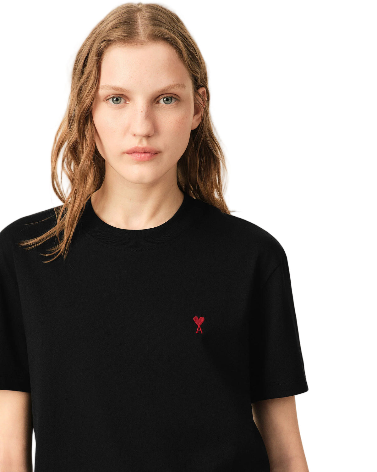 Ami Paris Cotton Ami de Coeur T-Shirt Black