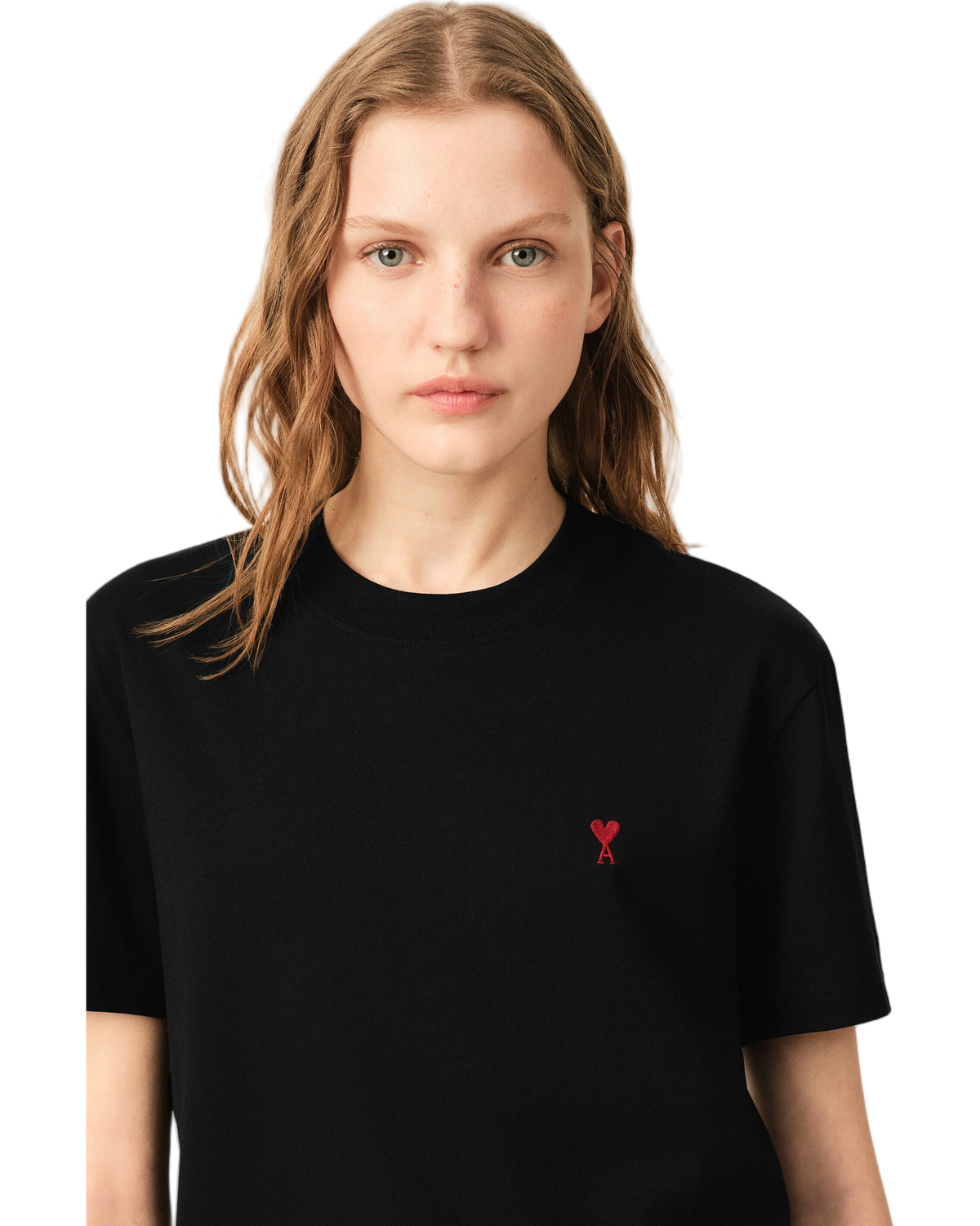 Ami Paris Cotton Ami de Coeur T-Shirt Black