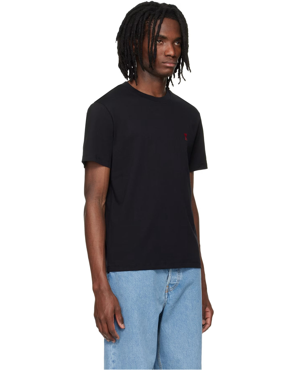 Ami Paris Cotton Ami de Coeur T-Shirt Black