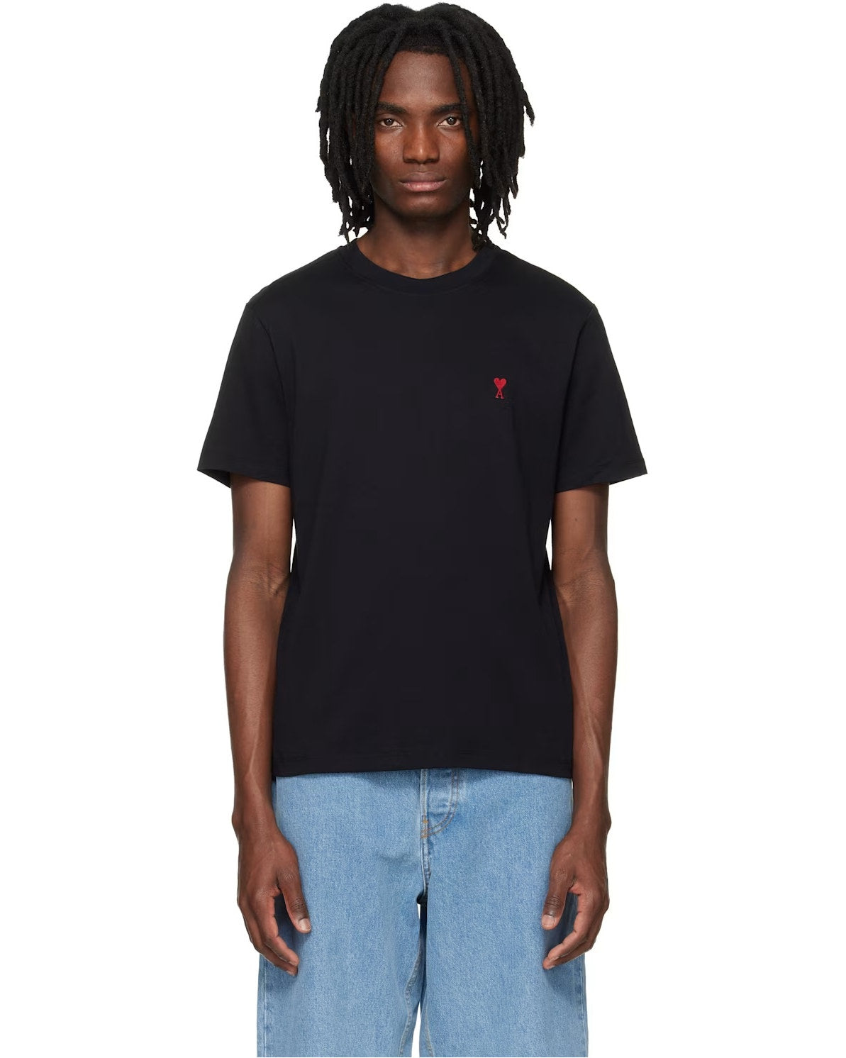 Ami Paris Cotton Ami de Coeur T-Shirt Black