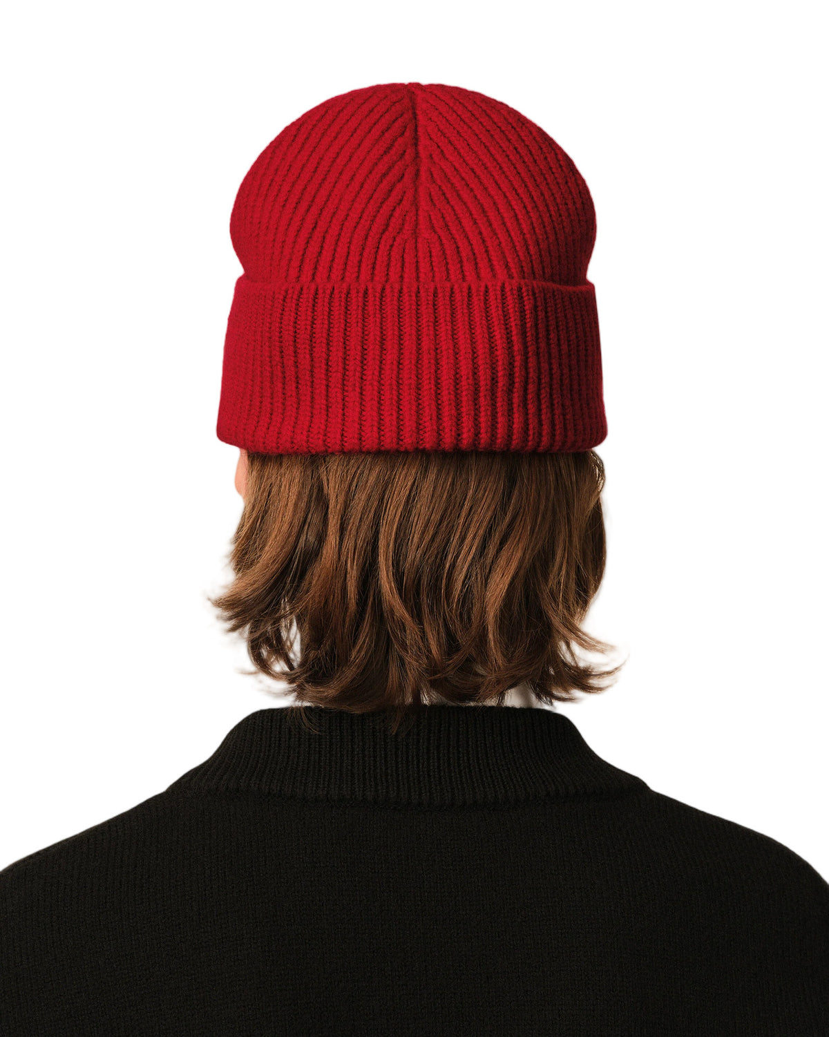 Ami Paris Wool Beanie with Ami de Coeur Ruby Red/Black