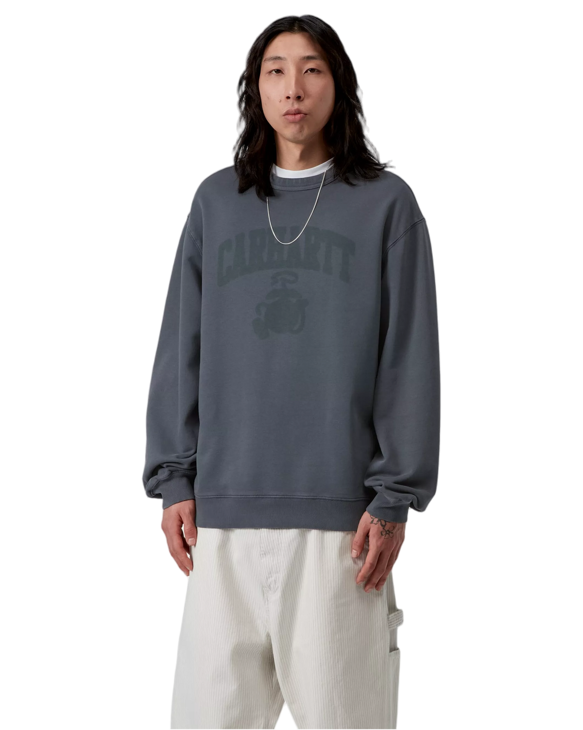 Carhartt WIP Faded Pond Corps Sweatshirt Blue