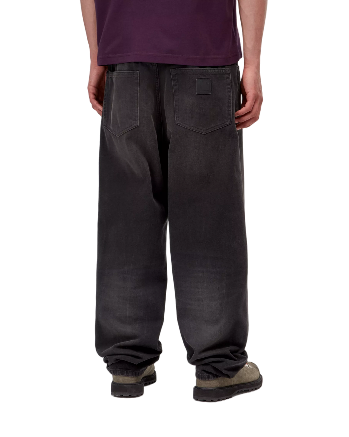 Carhartt WIP Aaron Cotton Denim Pants Black Marble