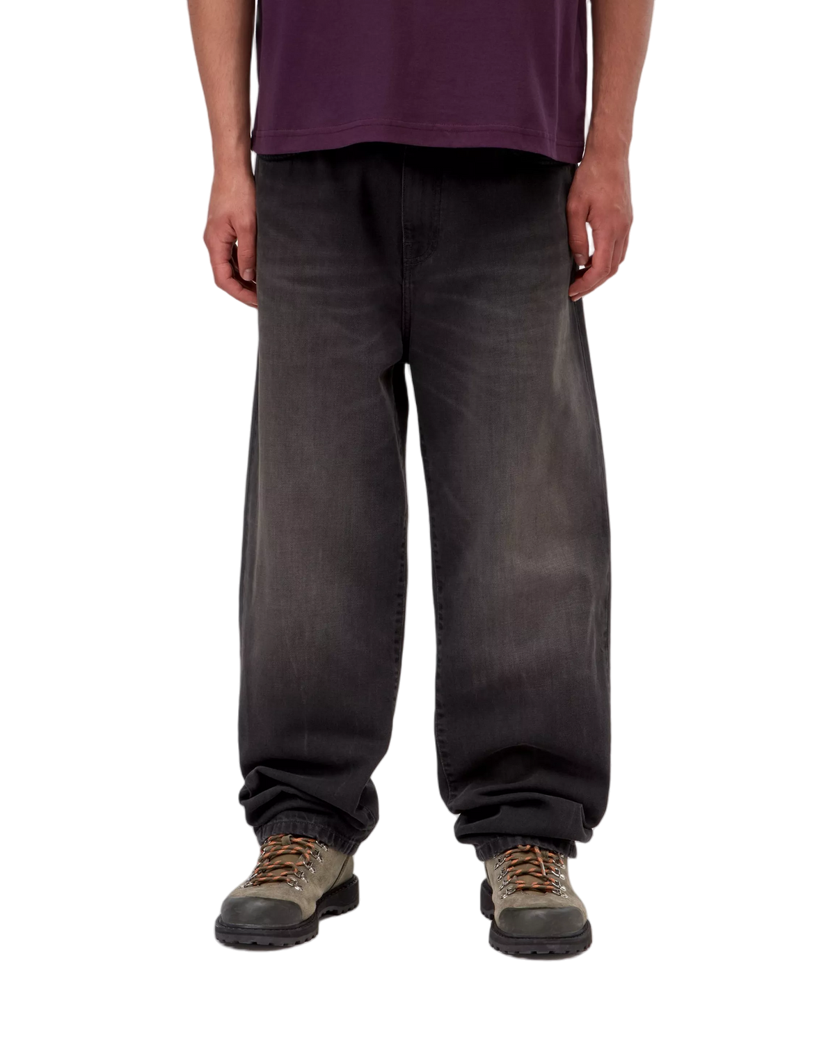 Carhartt WIP Aaron Cotton Denim Pants Black Marble